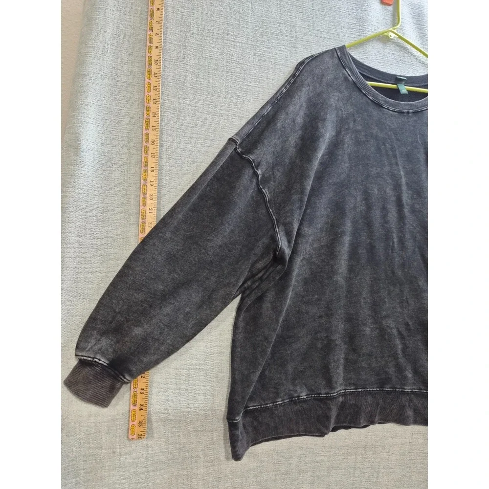Wild Fable Sweatshirt Womens 2XL Gray Cotton Fleece Lined Crew Neck Ribbed Trim - Picture 5 of 11